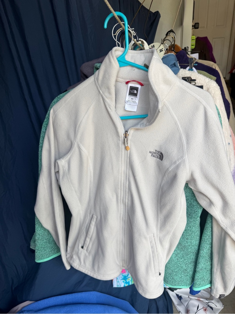 The North Face White Full-Zip Fleece Jacket